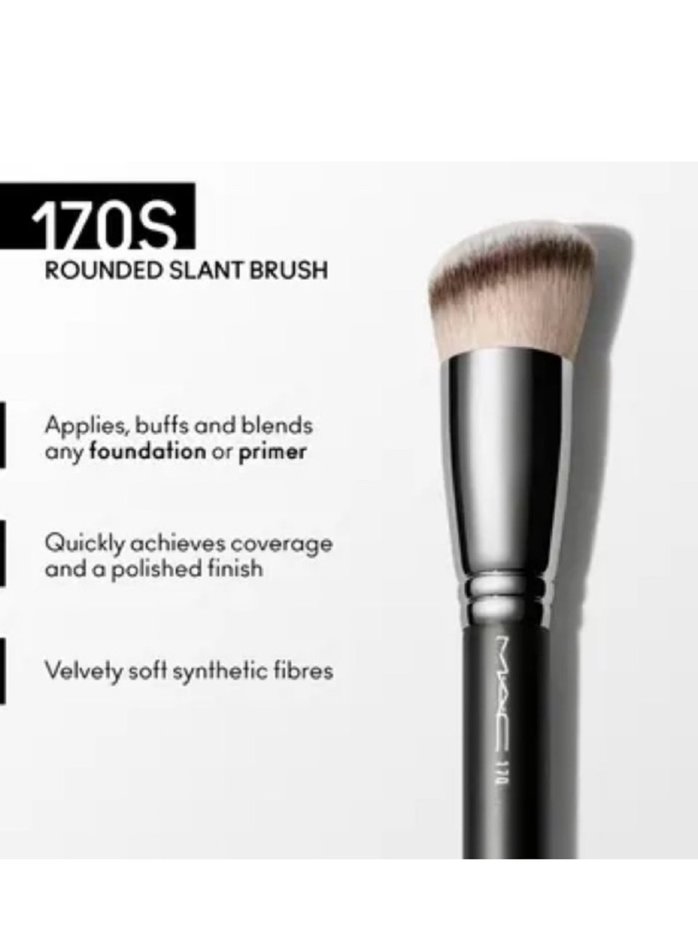 170S Mac Cosmetics Rounded Slant Brush Brand New Authentic